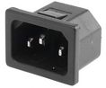 IEC Appliance Intlet, C14, Plug, 10A, Snap-in Mounting